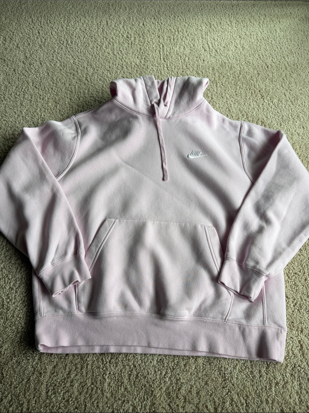 Nike Women's Pale Pink Half-Zip Cowl Sweatshirt